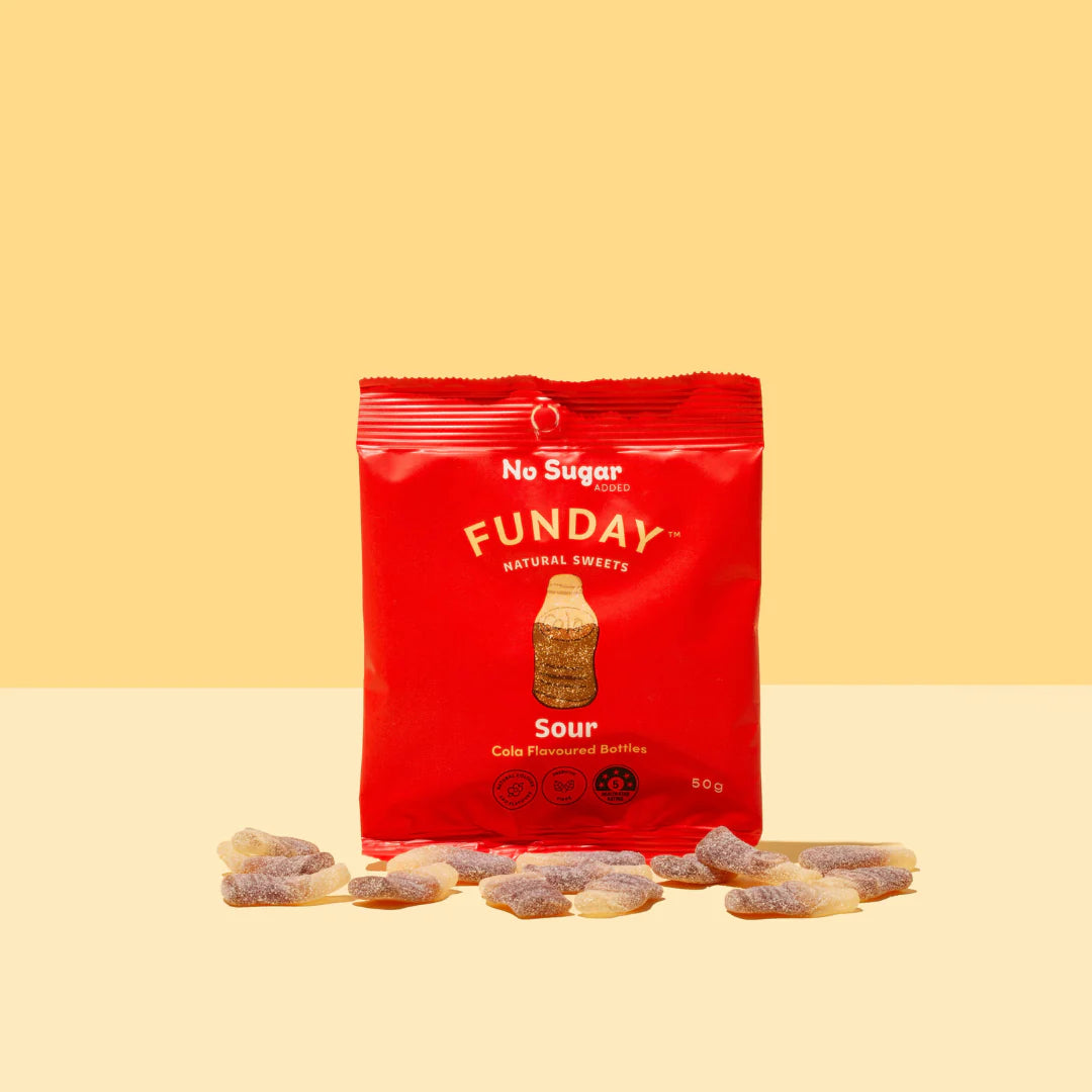 Funday Natural Sweets- Sour Cola Bottles