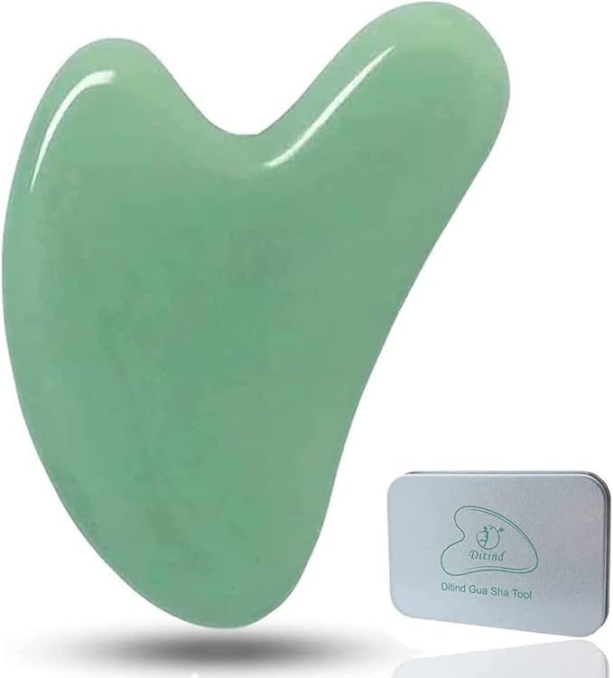 Ditind Gua Sha Tool, Jade Stone with case.