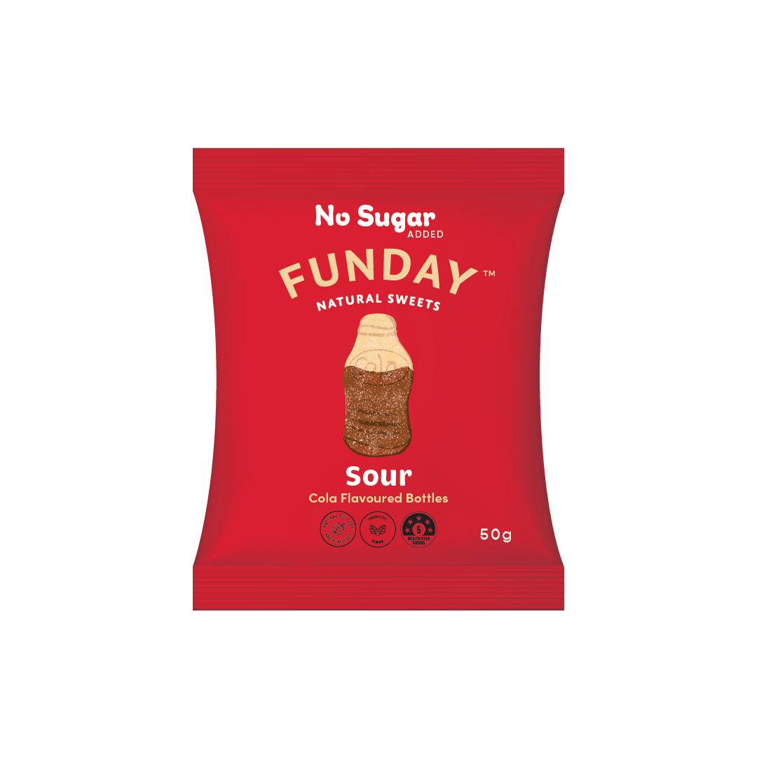 Funday Natural Sweets- Sour Cola Bottles