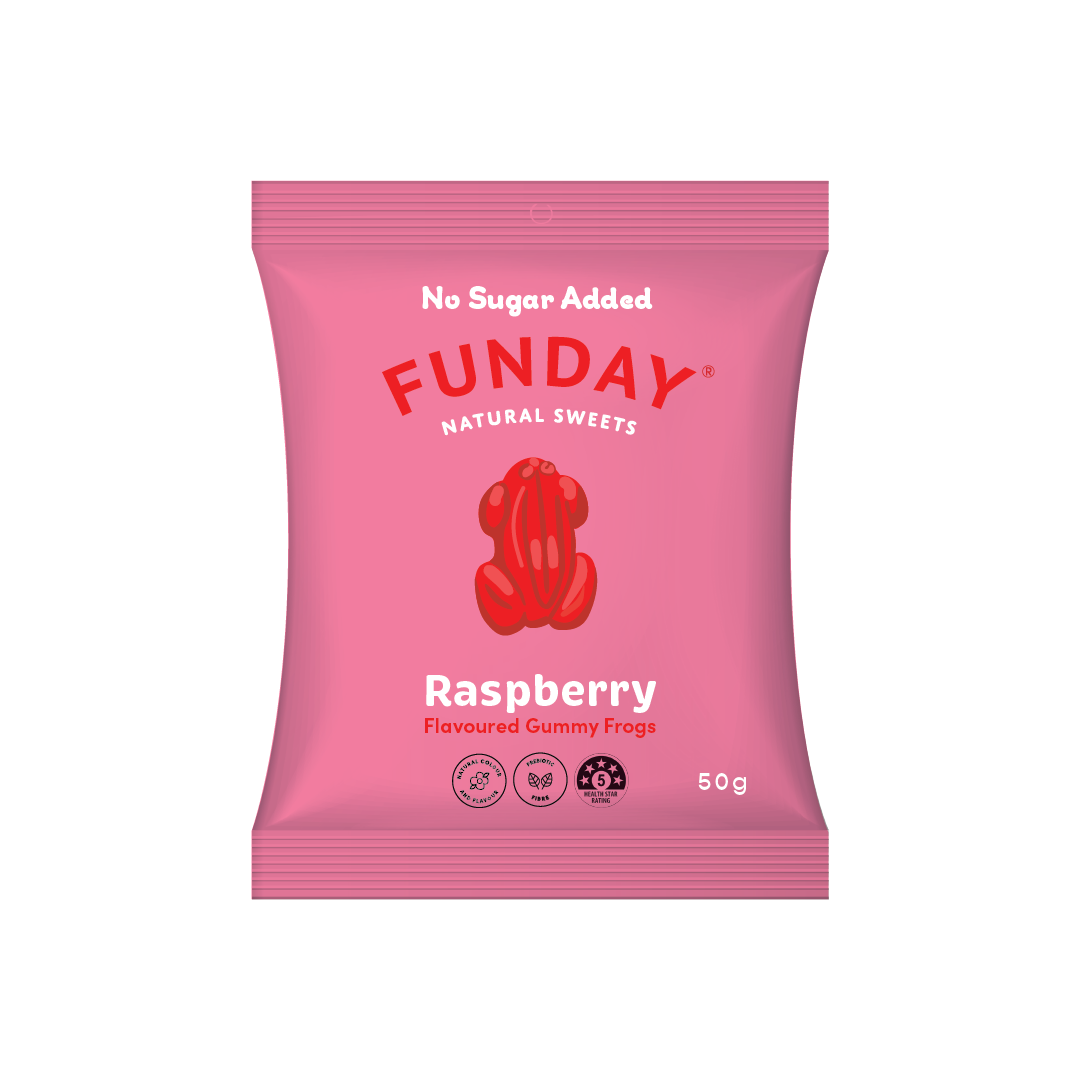Funday Natural Sweets- Raspberry Gummy Frogs