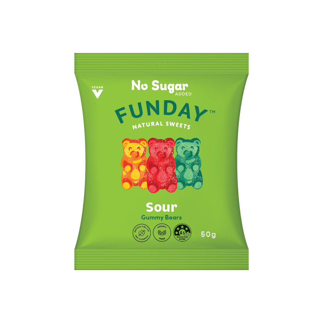 Funday Natural Sweets- Sour Gummy Bears