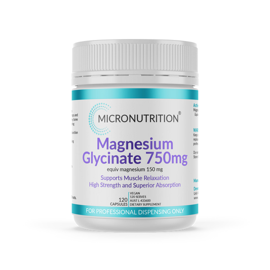 Micronutrition Magnesium Glycinate 750mg - 120 Capsules