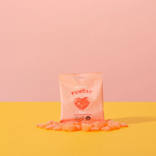 Funday Natural Sweets- Sour Peach Hearts