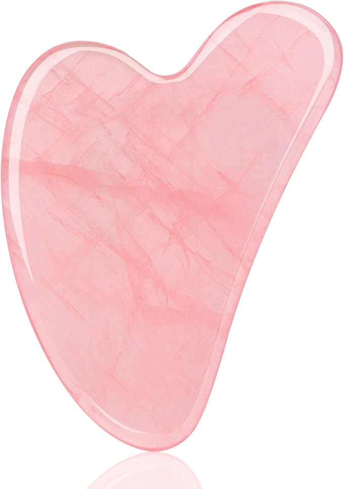 Gua Sha Facial Tool,Guasha Rose Quartz,(Pink)