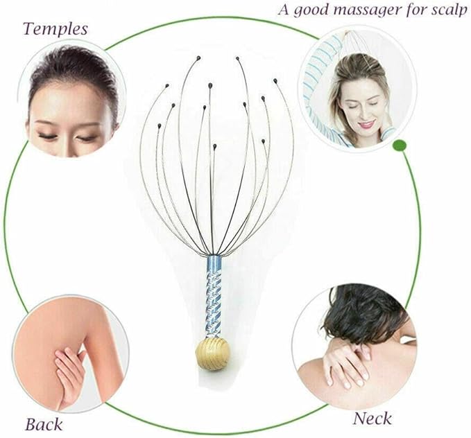 Head Scalp Massager Relaxing Therapeutic Portable Stress Relief