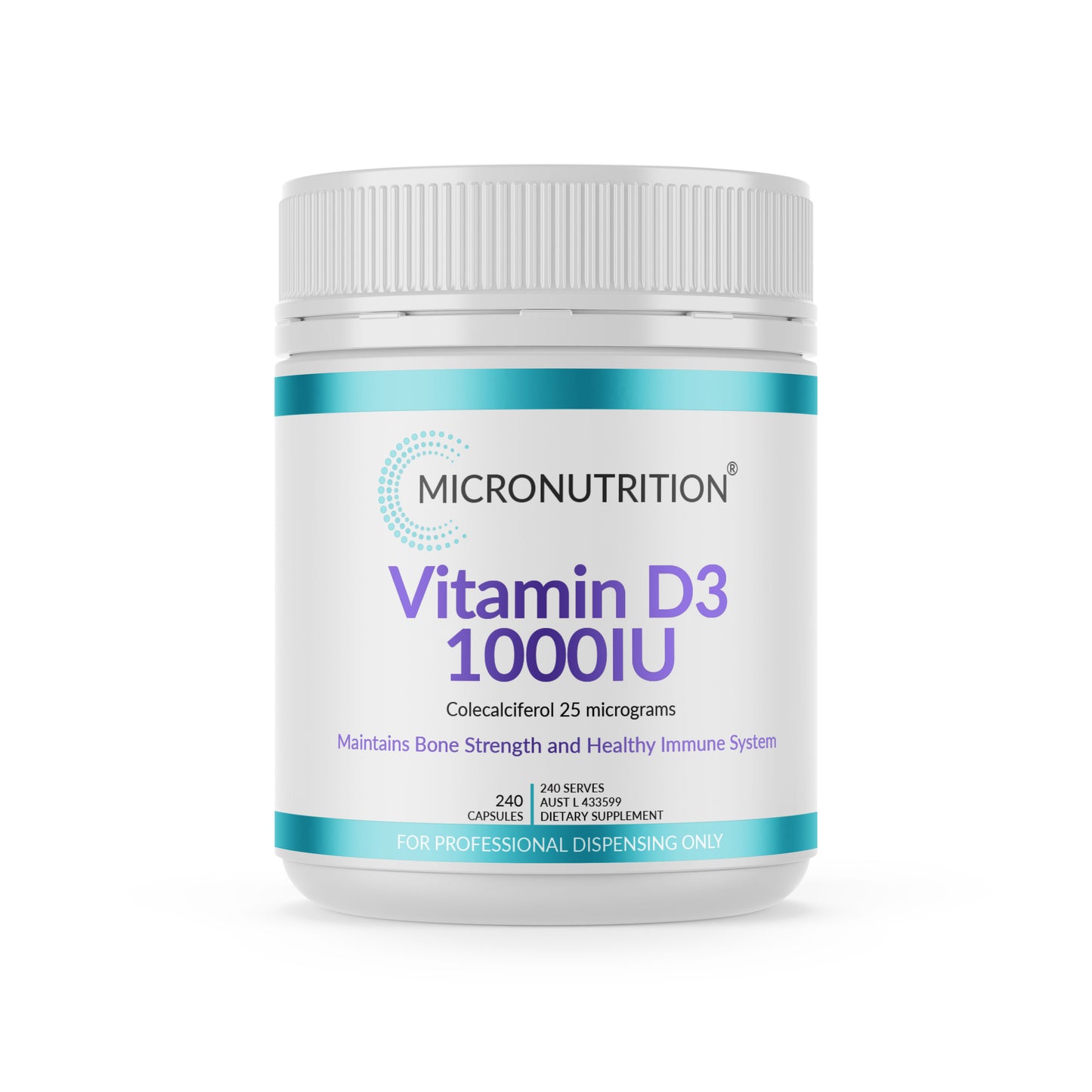 Micronutrition Vitamin D3 1000 IU 240.s