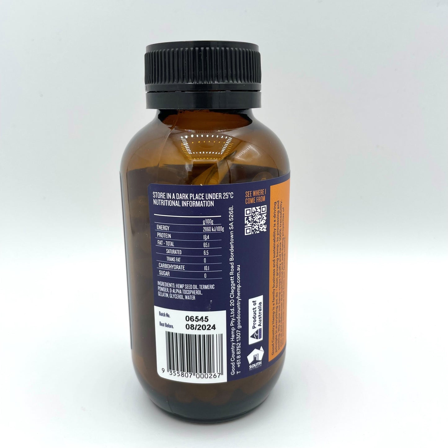 Good Country Hemp Seed Oil/ Tumeric Capsules