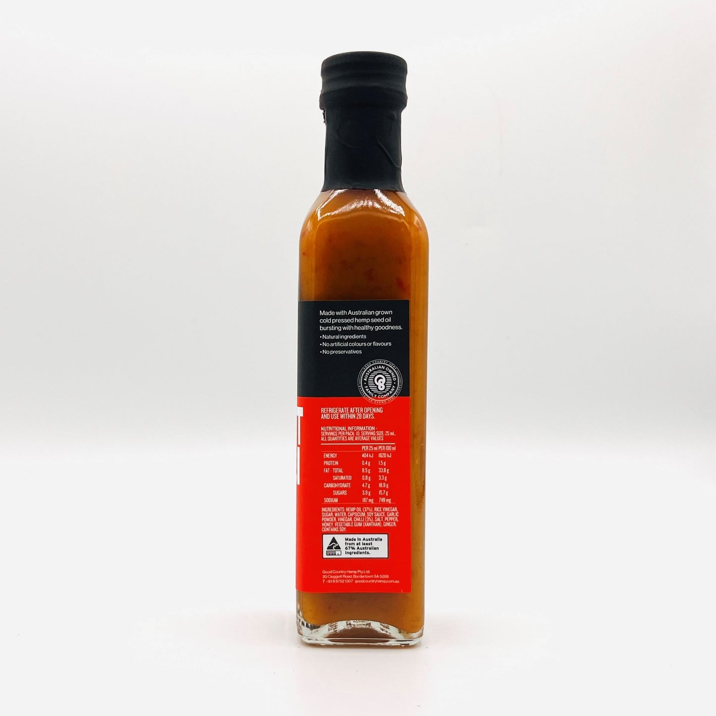Good Country Hemp Salad Dressing Sweet Chilli 250ml-Hemp Seed Oil