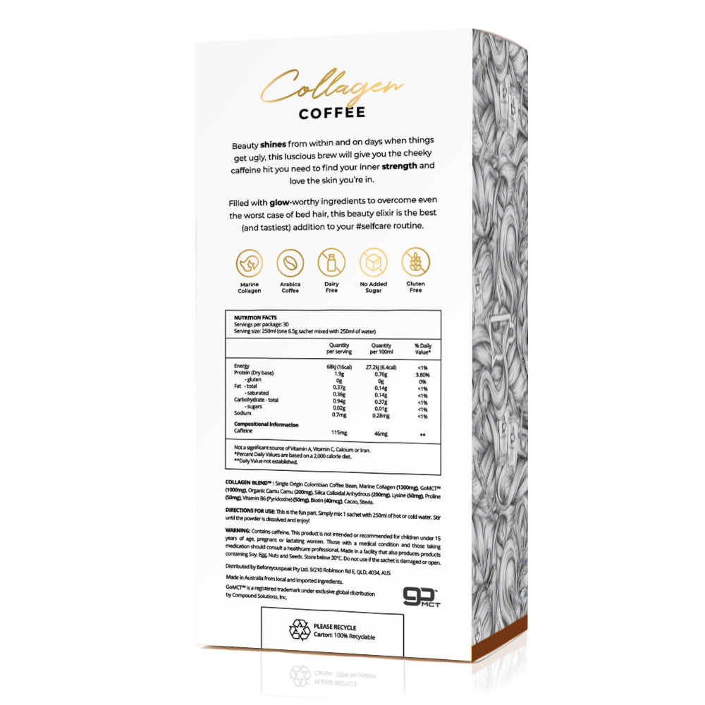 Before You Speak Collagen Mocha 30 Day pack