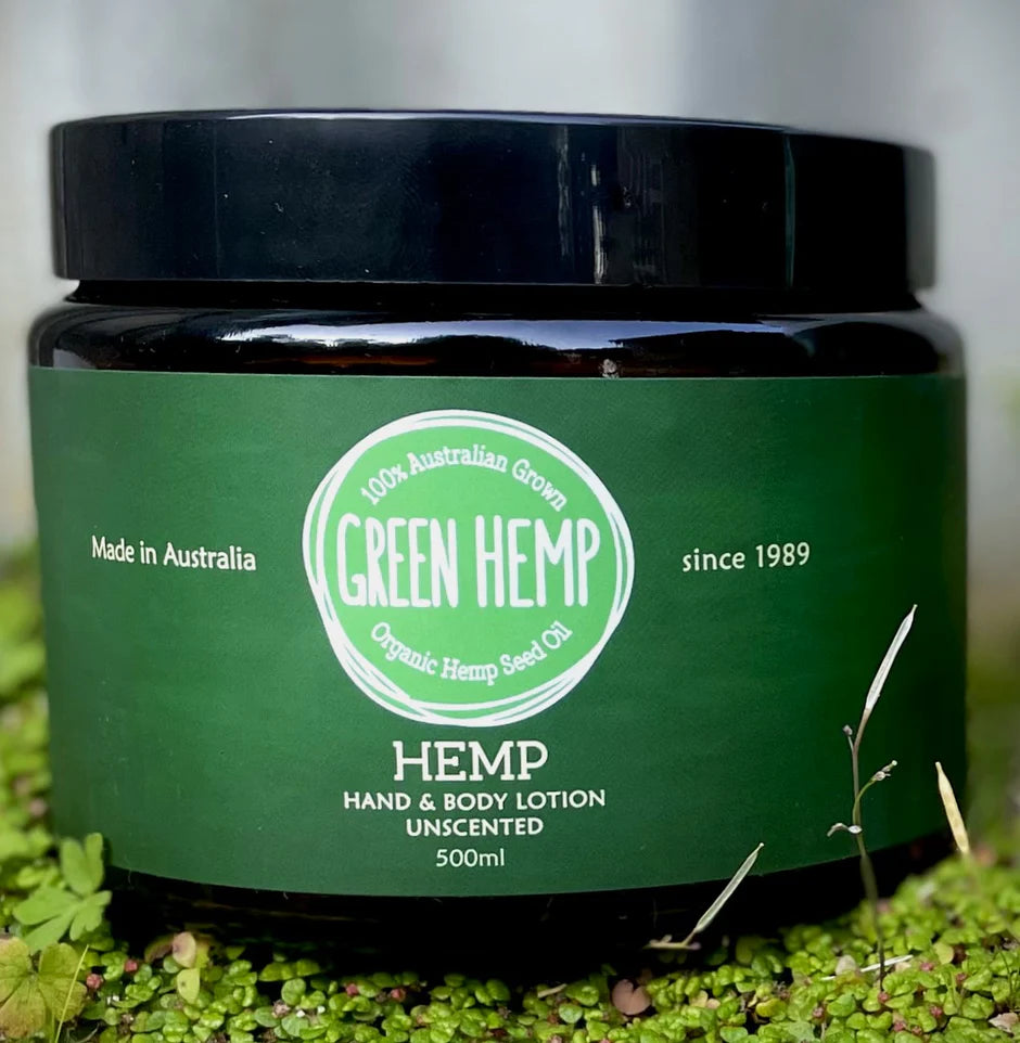Green Hemp Body lotion 500 ml Pump bottle or tub