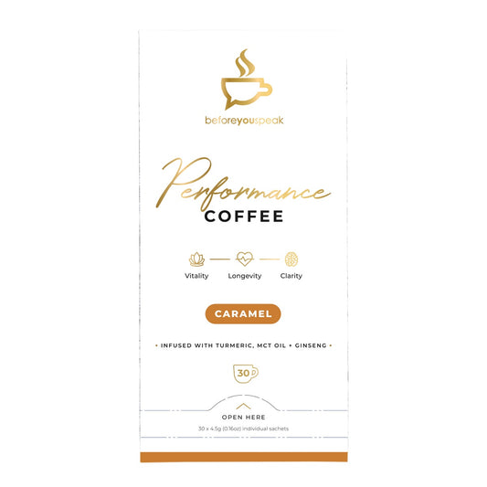 Before You Speak- Performance Coffee- Caramel- 30 day pack