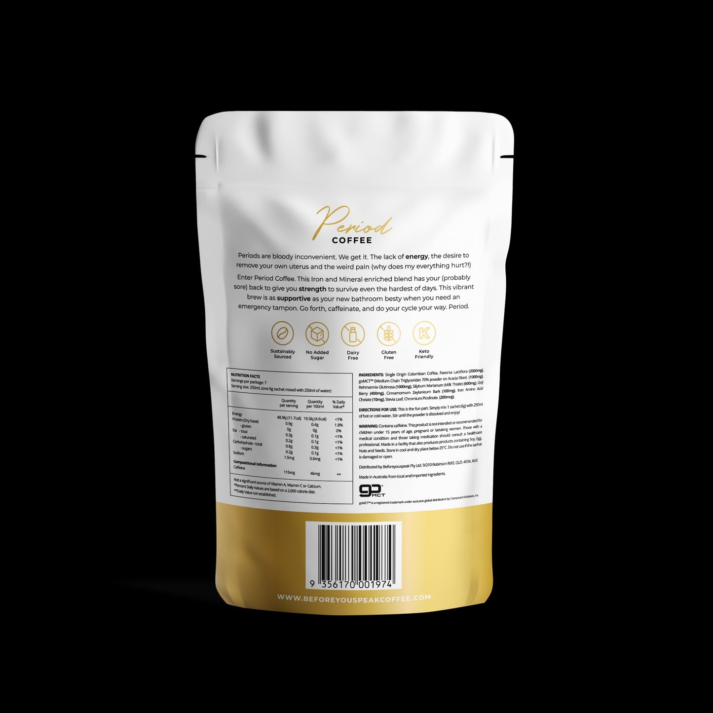 Before You Speak- Period Coffee- 7 Day pack