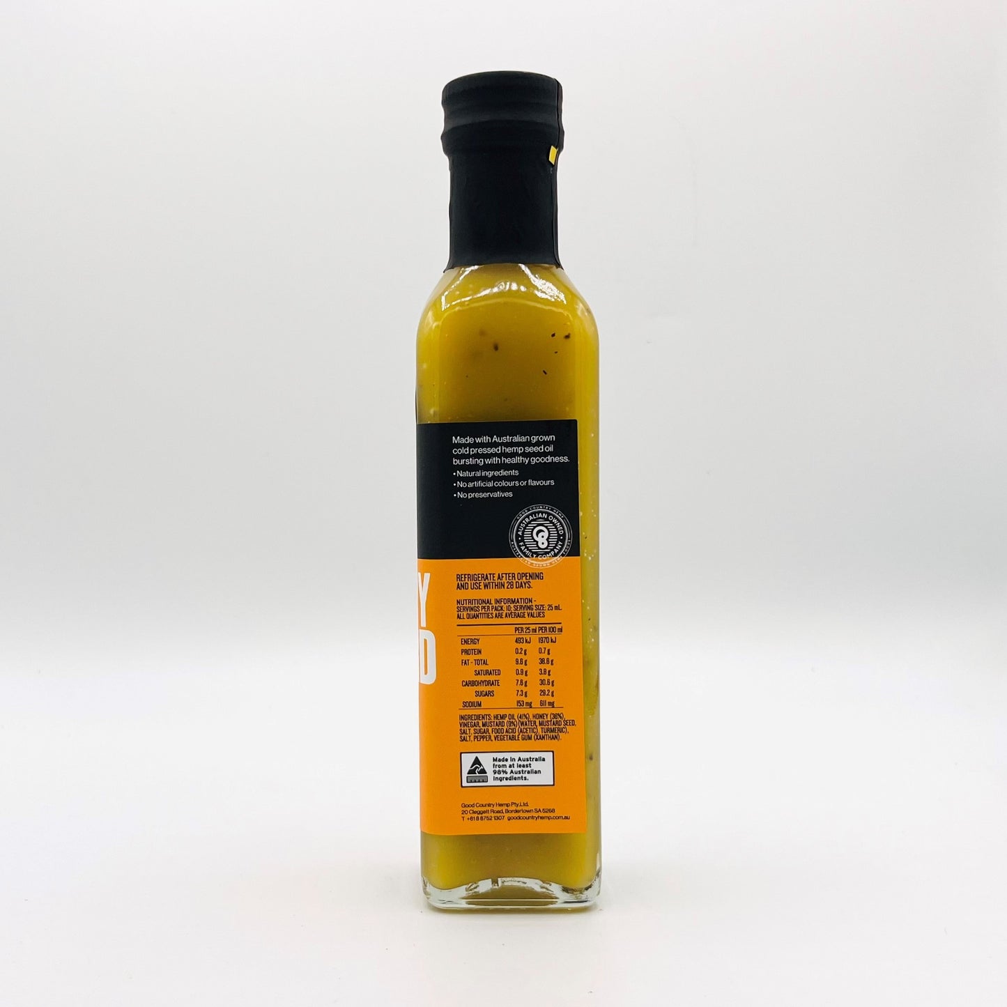 Good Country Hemp Salad dressing Honey Mustard 250ml -Hemp Seed Oil